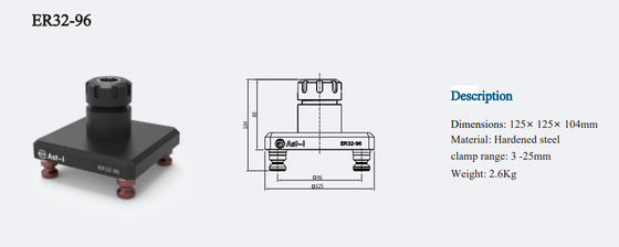 Gama de fijación con abrazadera del accesorio 3-25m m del collar de ER32-96 ER para 3/4/5 tornillo de AXIS