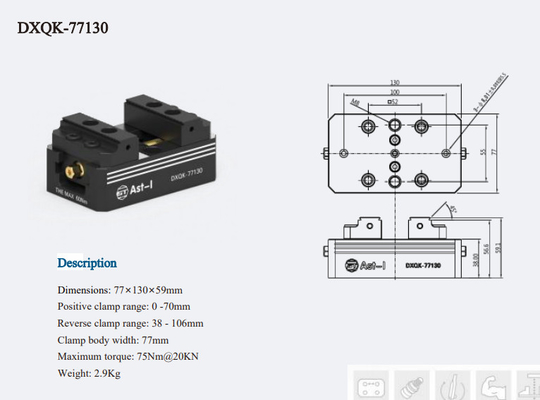 Viso CNC de autocentración de precisión para 3 ejes 4 ejes 5 ejes Viso 5 ejes 77130